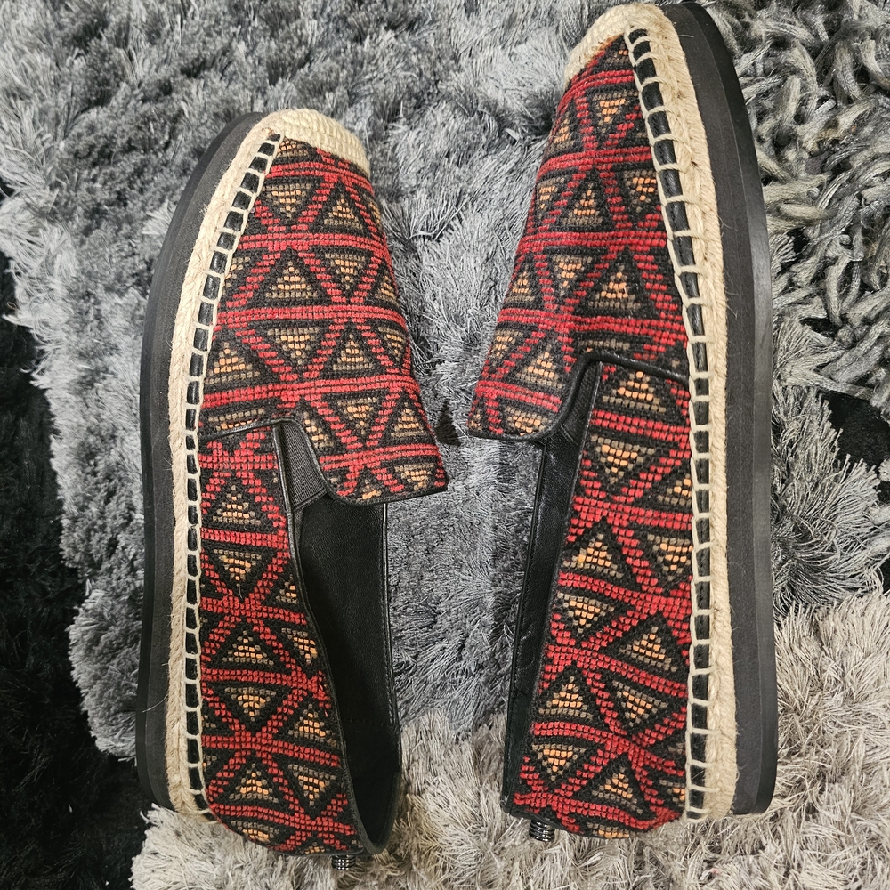 Botkier Red and Black Patterned Espadrilles